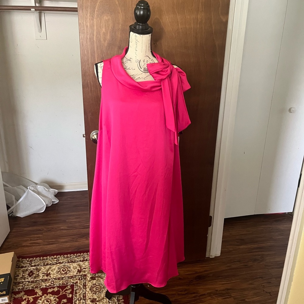 Signature Pink Ruffled One Shoulder Sundress